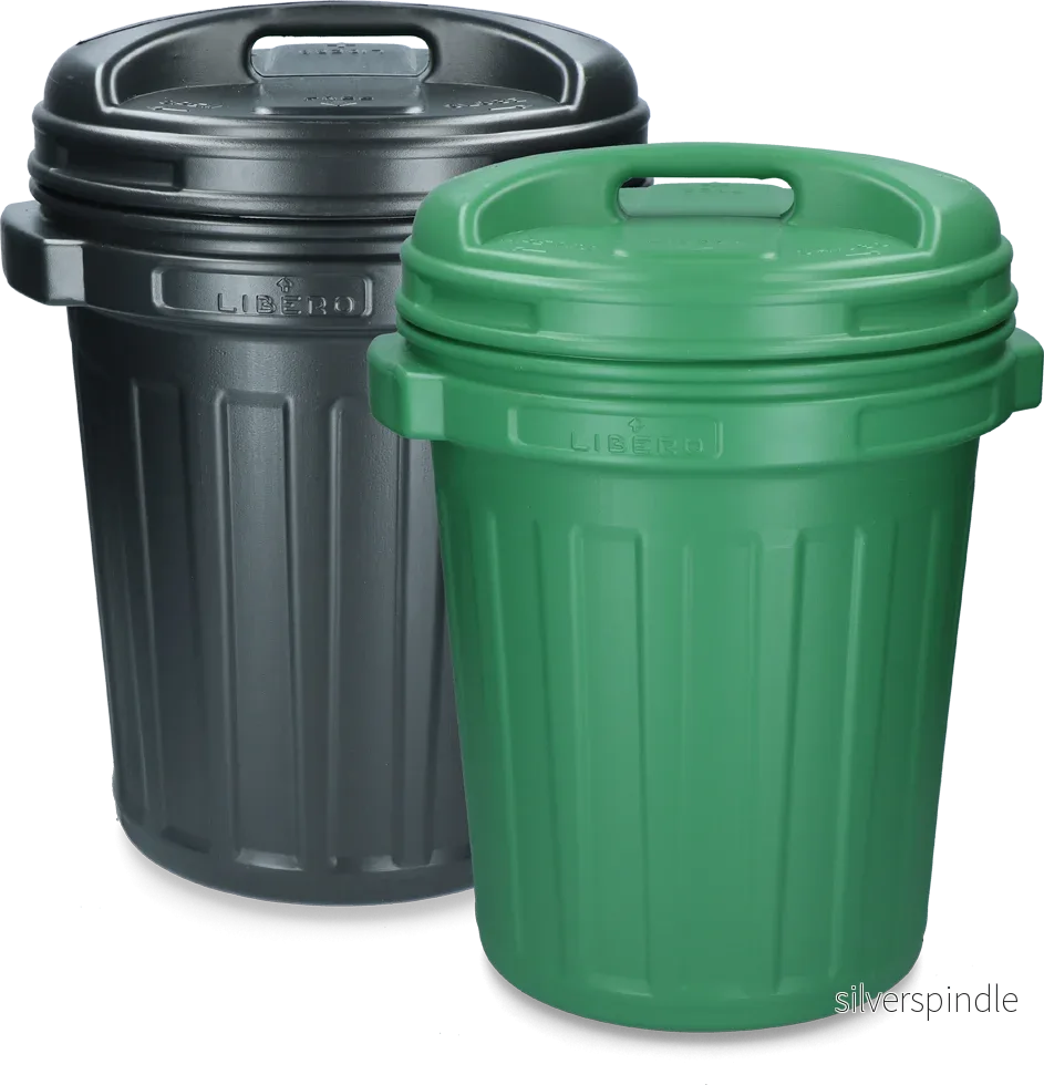 Ljudlåda med vridlås 40 liter Svart Grön
