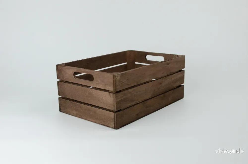 Presentlåda i trä | Rektangulär | 20 cm | Mörk trä Presentlåda i trä | Rektangulär | 20 cm | Mörk trä