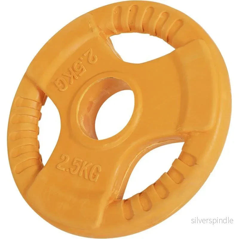 Hantelskiva 50 mm gummi med grepp 2,5 kg