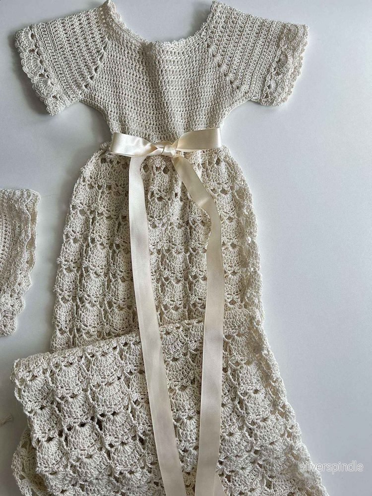 HANDMADE CHRISTENING DRESS WITH HAT