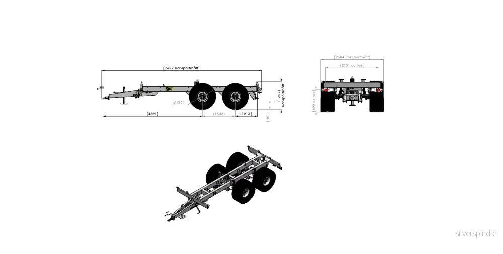 MQ60 chassi 3-väg 560/60x22,5 - Bild 2