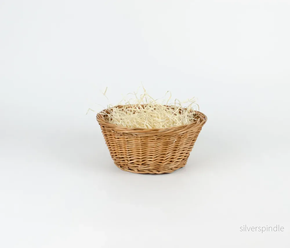 Tom presentkorg | Rund | 18 cm | Naturfärgad | Inklusive träull