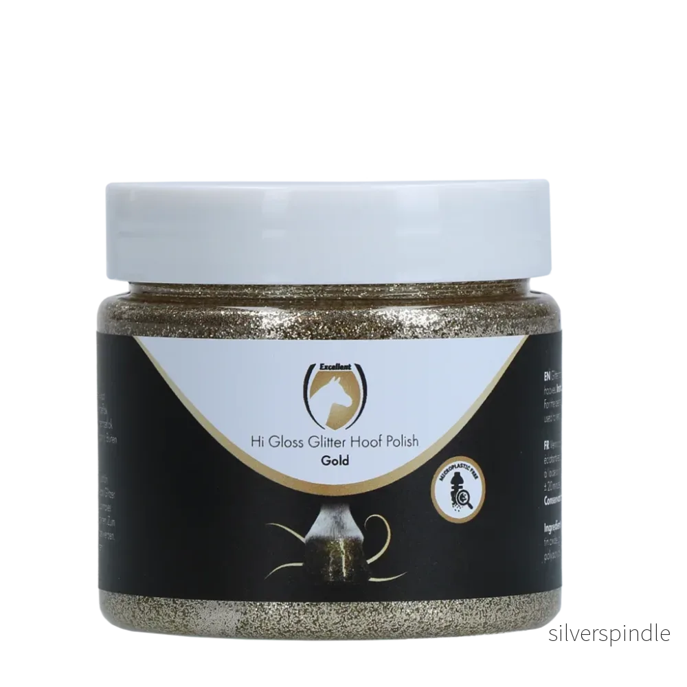 Excellent Horse Hi Gloss Glitter Hovlack Guld 150 ml
