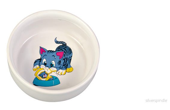 Keramikskål katt med motiv 0,3 L 11 cm Keramikskål katt med motiv 0,3 L 11 cm