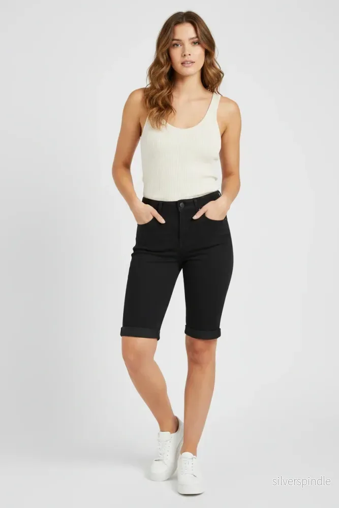 JUST JUTE LONG SHORTS BL