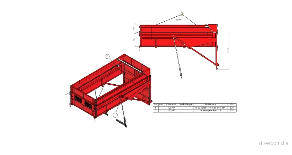 Kassett+sarg Fältflak MX L5050 H1500 34,5kbm - Bild 2