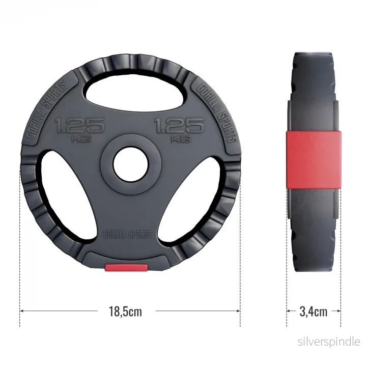 Viktskiva grip hård plast 1,25 kg (30 mm) - Bild 2