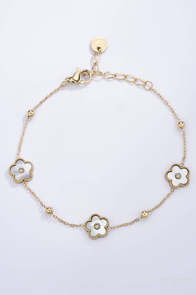 Flower Bracelet Gold Ladies Flower Bracelet Gold Ladies
