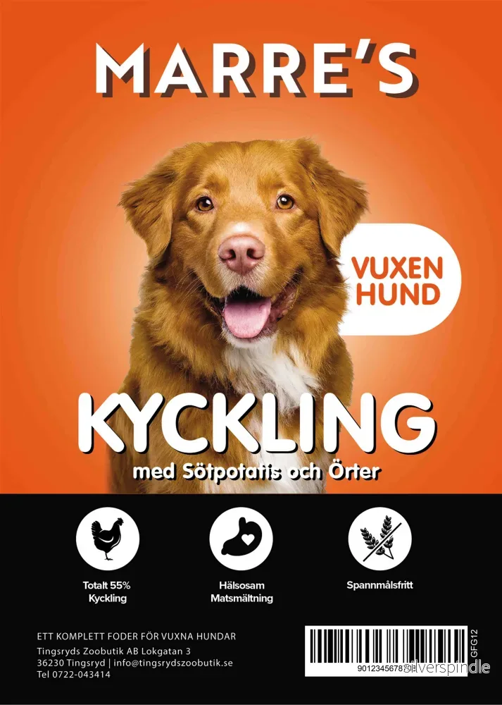 Marre´s Vuxen Hund Kyckling 12kg