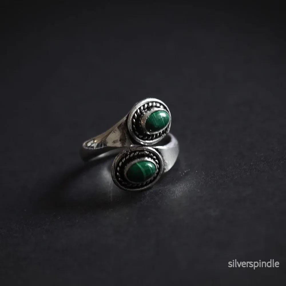 Spiralring med Malakiter - Bild 3