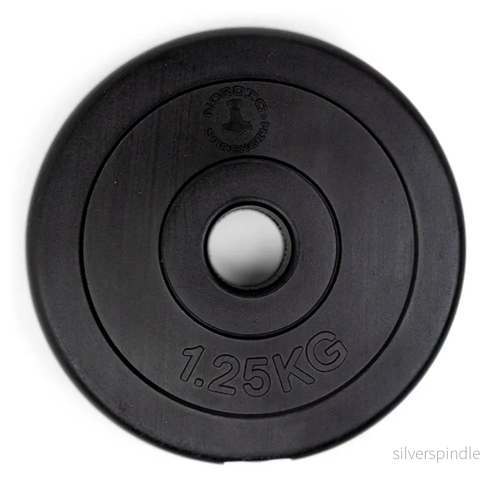 Viktskiva i hård plast 1,25 kg (30 mm)