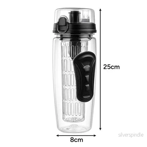 Vattenflaska med fruktbehållare – 1 L / 1000 ml - Bild 2