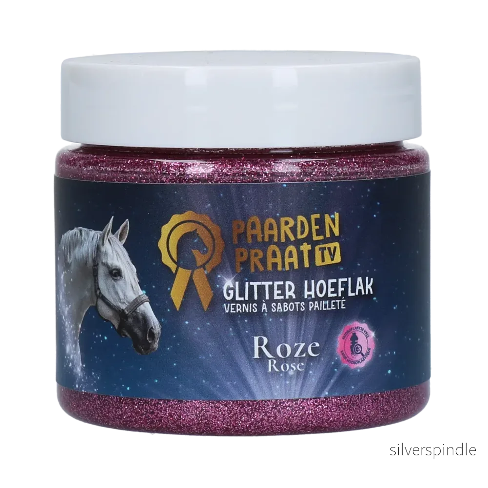 Paardenpraat TV Glitter Hovlack Rosa