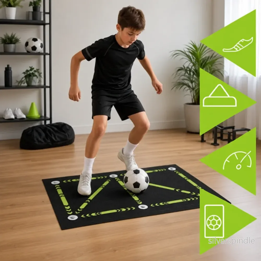 Fotbollsträningsmatta 90 x 60 cm – dribbling, teknik och koordination - Bild 2