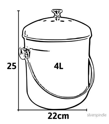 BioProffa Biokeruuastia Rosteri, ruostumaton teräs 4L - Bild 2