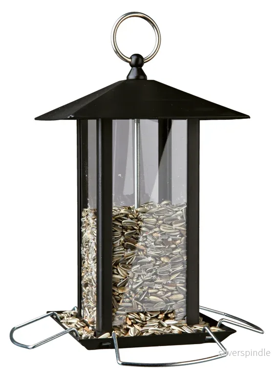 Vildfågelmatare, metall, 19 × h20 × 19 cm, svart Vildfågelmatare, metall, 19 × h20 × 19 cm, svart