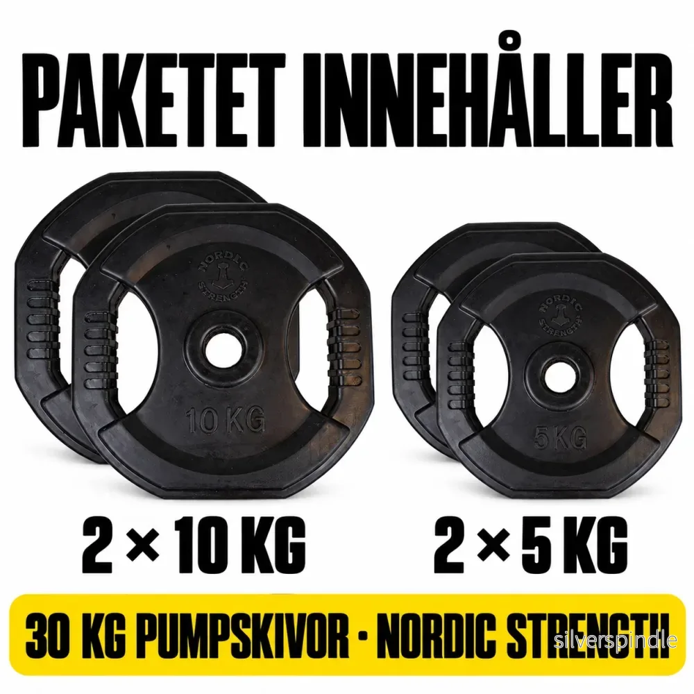Svart pumpskivset 30 kg | Nordic Strength - Bild 2