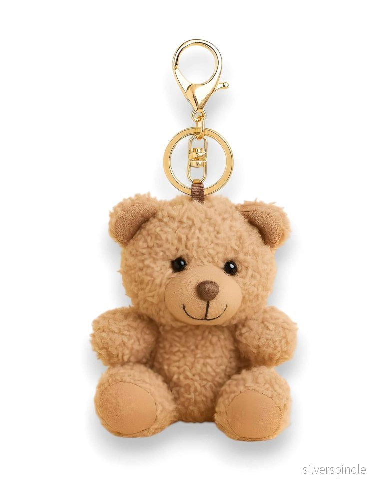 BROWN TEDDY BEAR KEYRING BAG DECOR