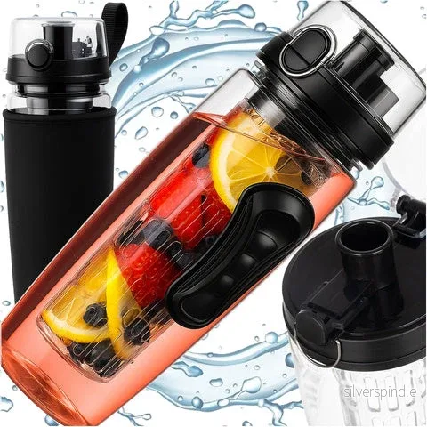 Vattenflaska med fruktbehållare – 1 L / 1000 ml Vattenflaska med fruktbehållare – 1 L / 1000 ml