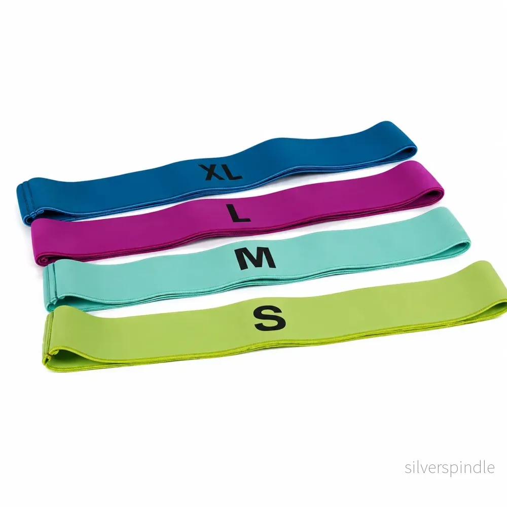 Träningsband mini i textil- set om 4 band