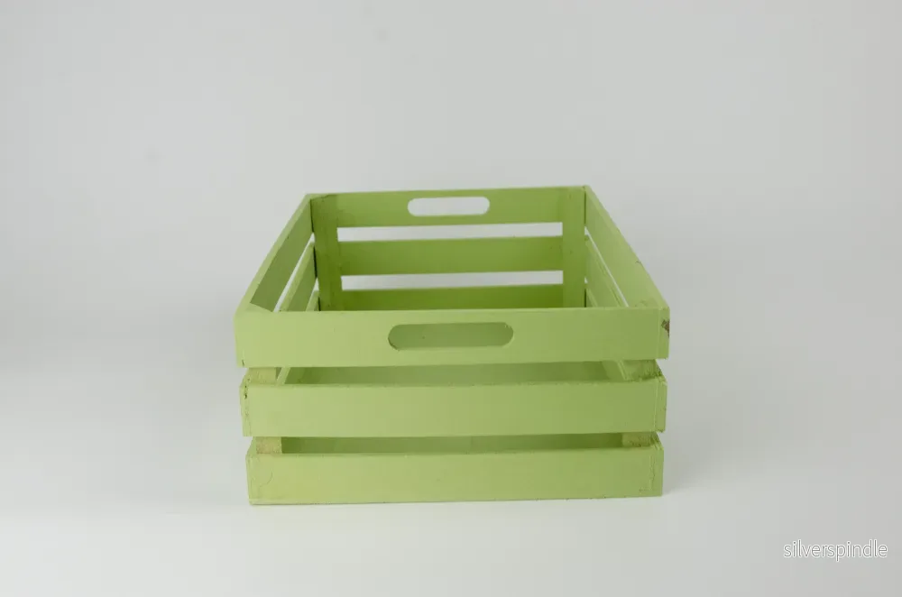 Presentlåda i trä | Rektangulär | 29 cm | Pastell grön - Bild 2