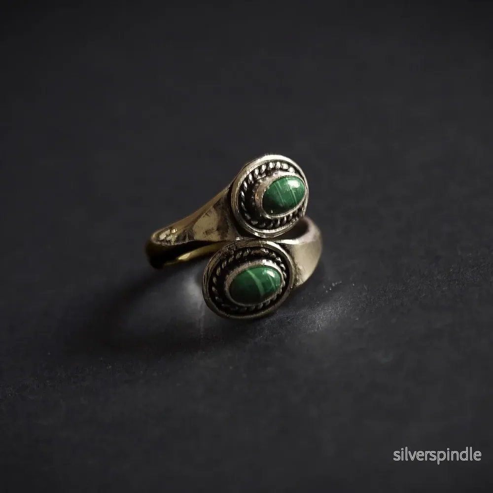 Spiralring med Malakiter - Bild 2
