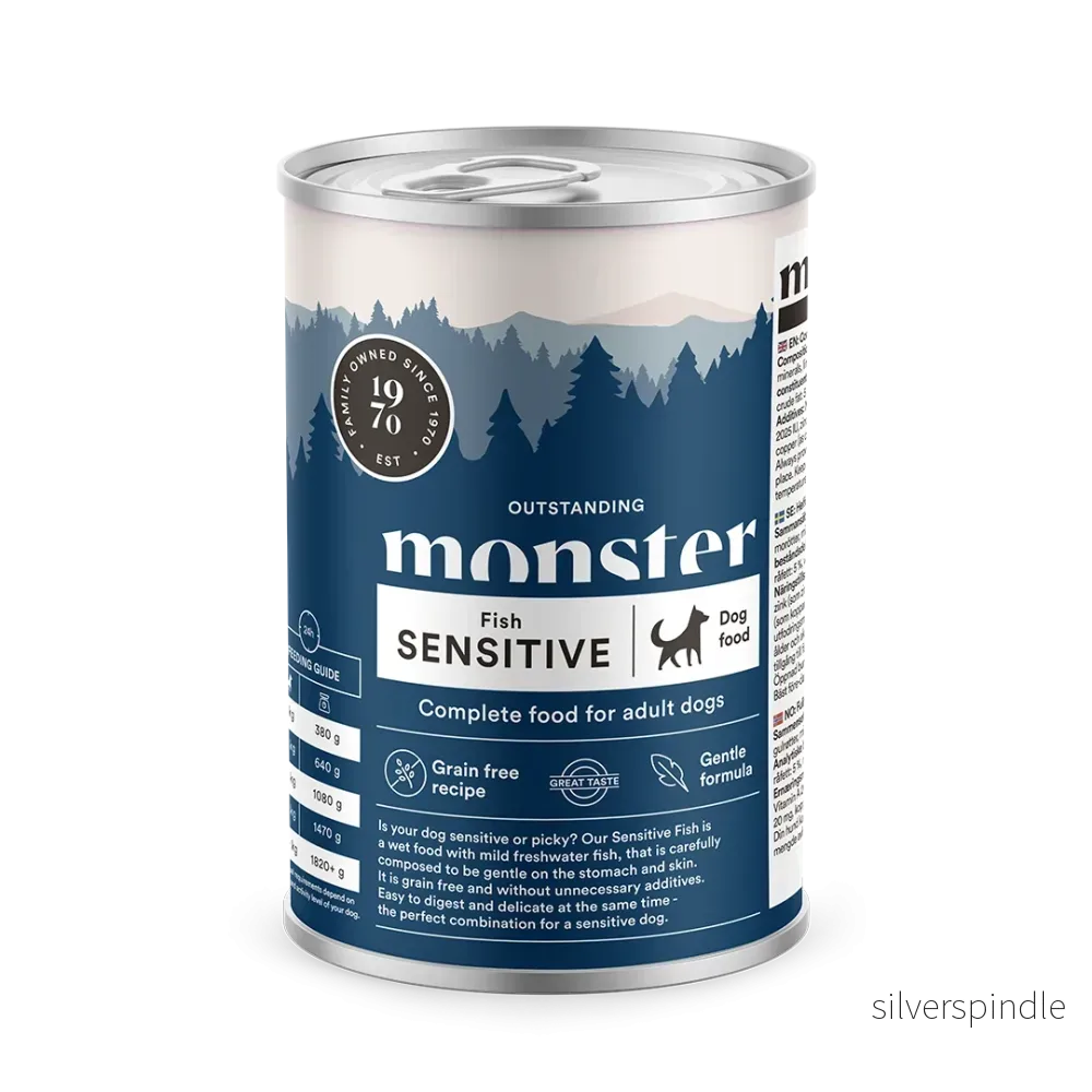 Monster Dog Adult Sensitive Fish Burk 400 g