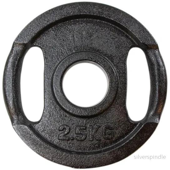 Viktskiva svart metall med grepp 2,5 kg - (50mm)