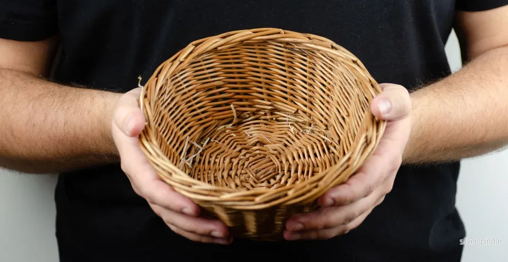 Tom presentkorg | Rund | 18 cm | Naturfärgad | Inklusive träull - Bild 2