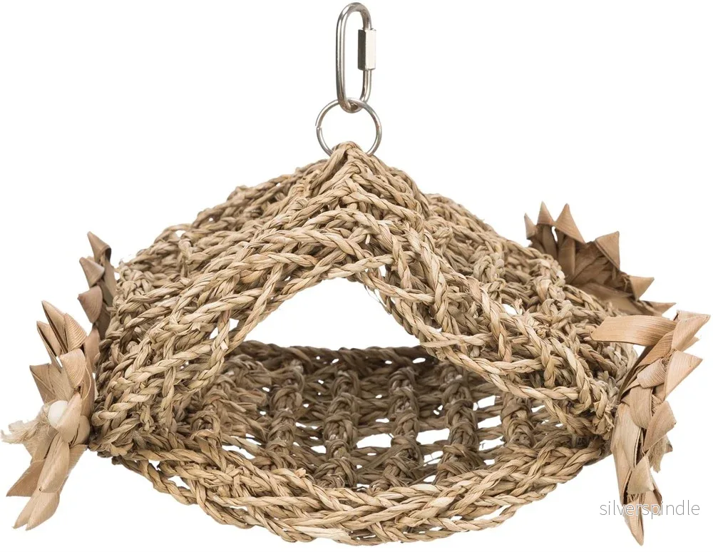 Fågeltält hängande, sjögräs, 19 × 22 cm