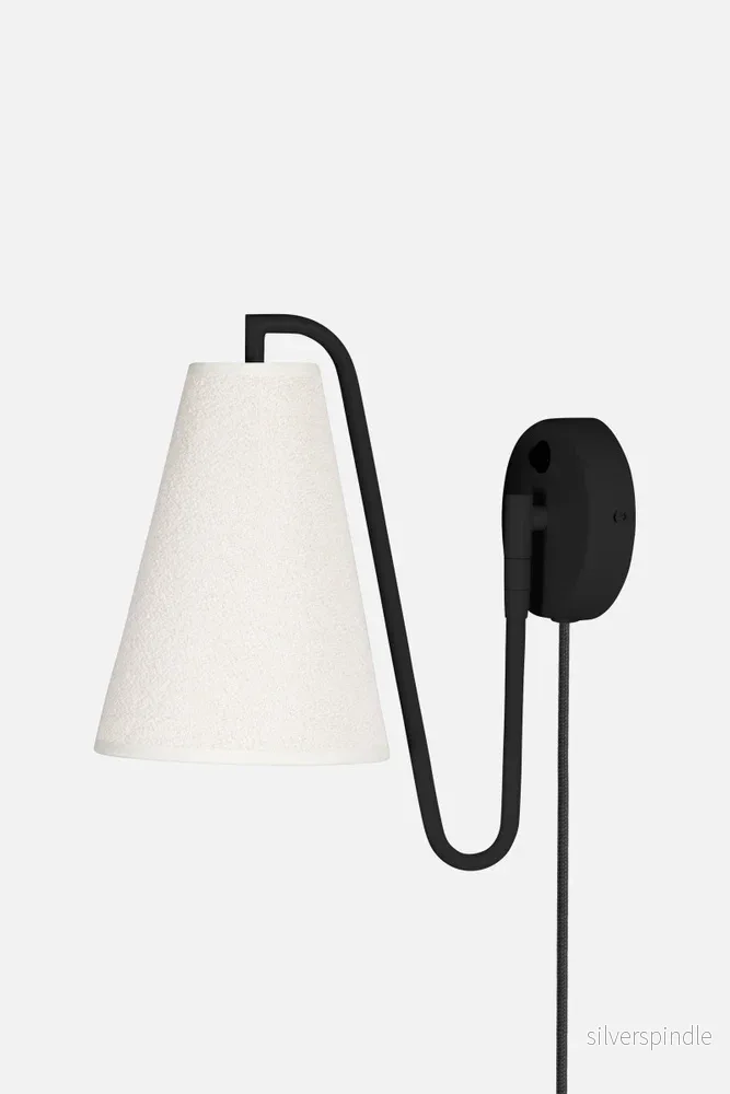 Vägglampa Lou svart/vit