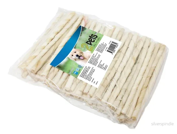 2pets Tuggpinne vriden vit, 12 cm/ 7-8 mm, 100-pack 2pets Tuggpinne vriden vit, 12 cm/ 7-8 mm, 100-pack