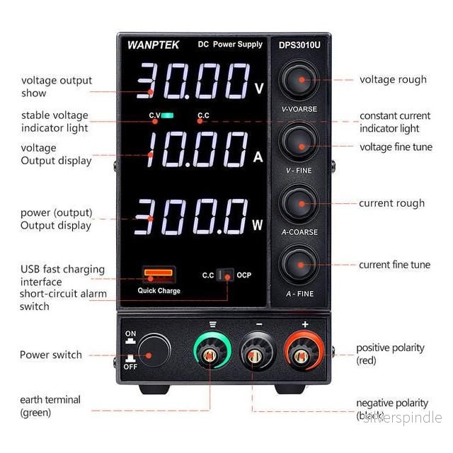 Hyra - Justerbart Bench DC Power supply 300W 0-60V DC CC/CV - Bild 2