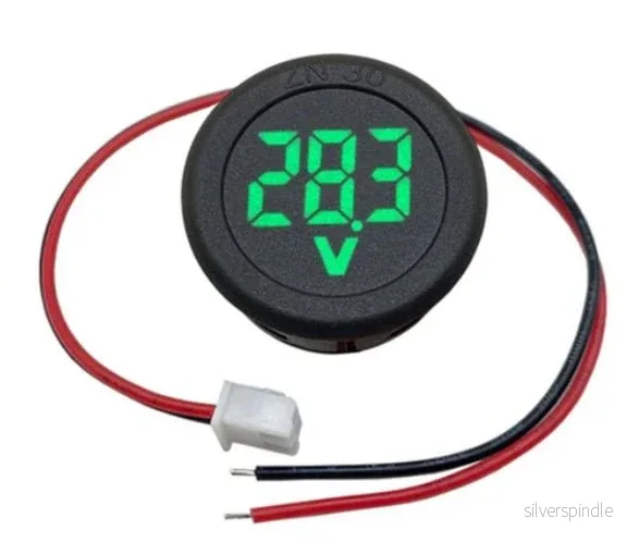 DC 4-100V Voltmätare LED Digital Display Rund DC spänning Volt Tester Monitor panel DC 4-100V Voltmätare LED Digital Display Rund DC spänning Volt Tester Monitor panel
