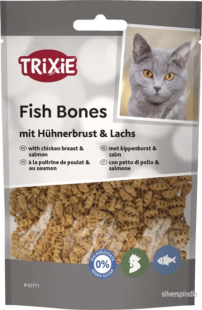 Fish Bones med kycklingbröst och lax, 50 g