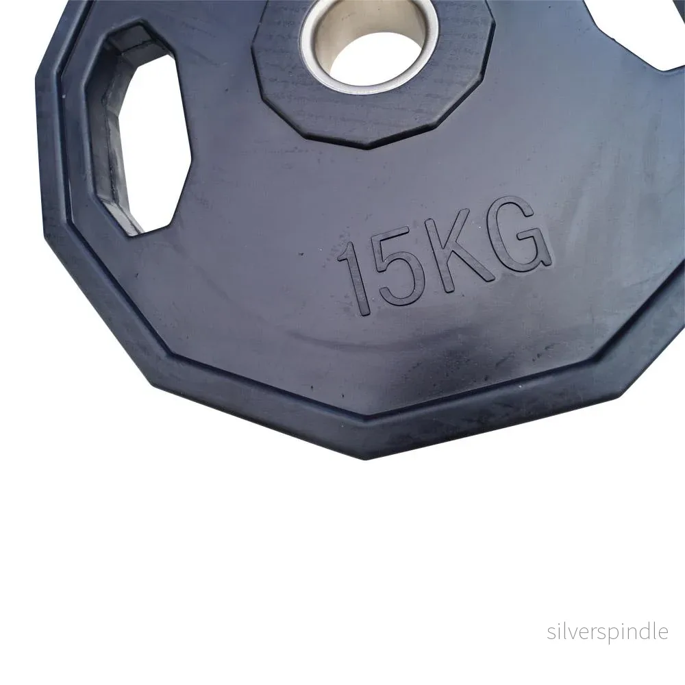 Viktskiva 15 kg - 50 mm Svart/12kantig - Bild 2