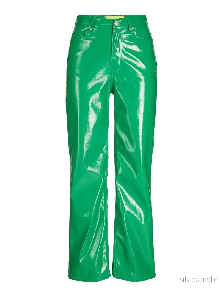 KENYA HW STRAIGHT FAUX LTH PANT - Bild 2