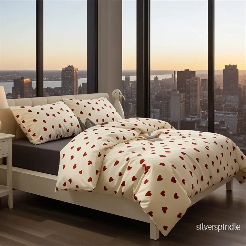 AMORI Bedding Set, 4 Pieces – Elegant Duvet Cover Set for Single Bed (150 x 200 cm) - Bild 2