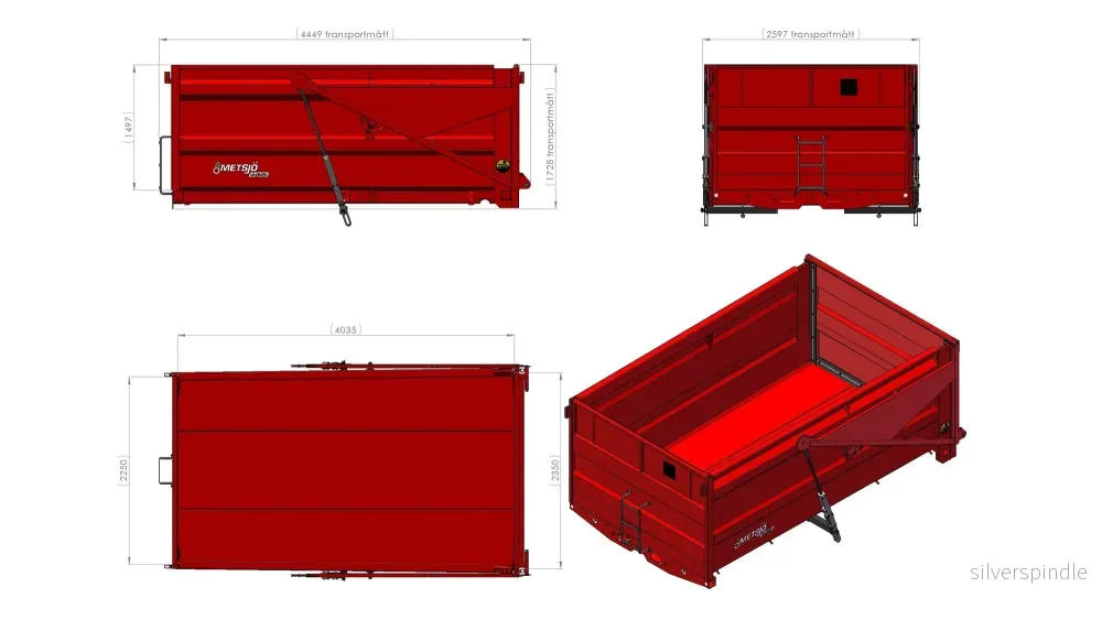 Fältflak autoläm Mid/No L4165 H1500 B2550 15kbm - Bild 2