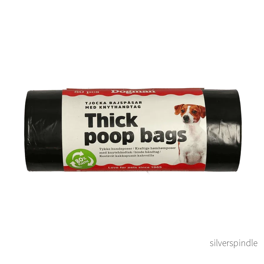 Bajspåsar med handtag 50p Svart Bajspåsar med handtag 50p Svart