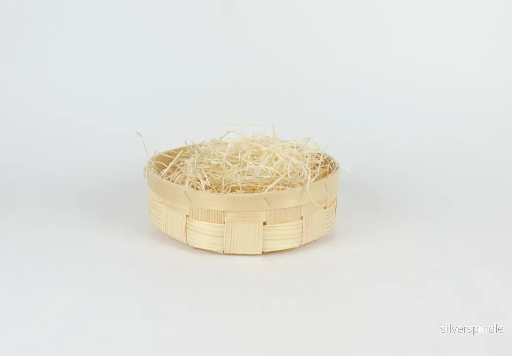 Tom presentkorg | Rund | 20 cm | Naturfärgad | Inklusive träull