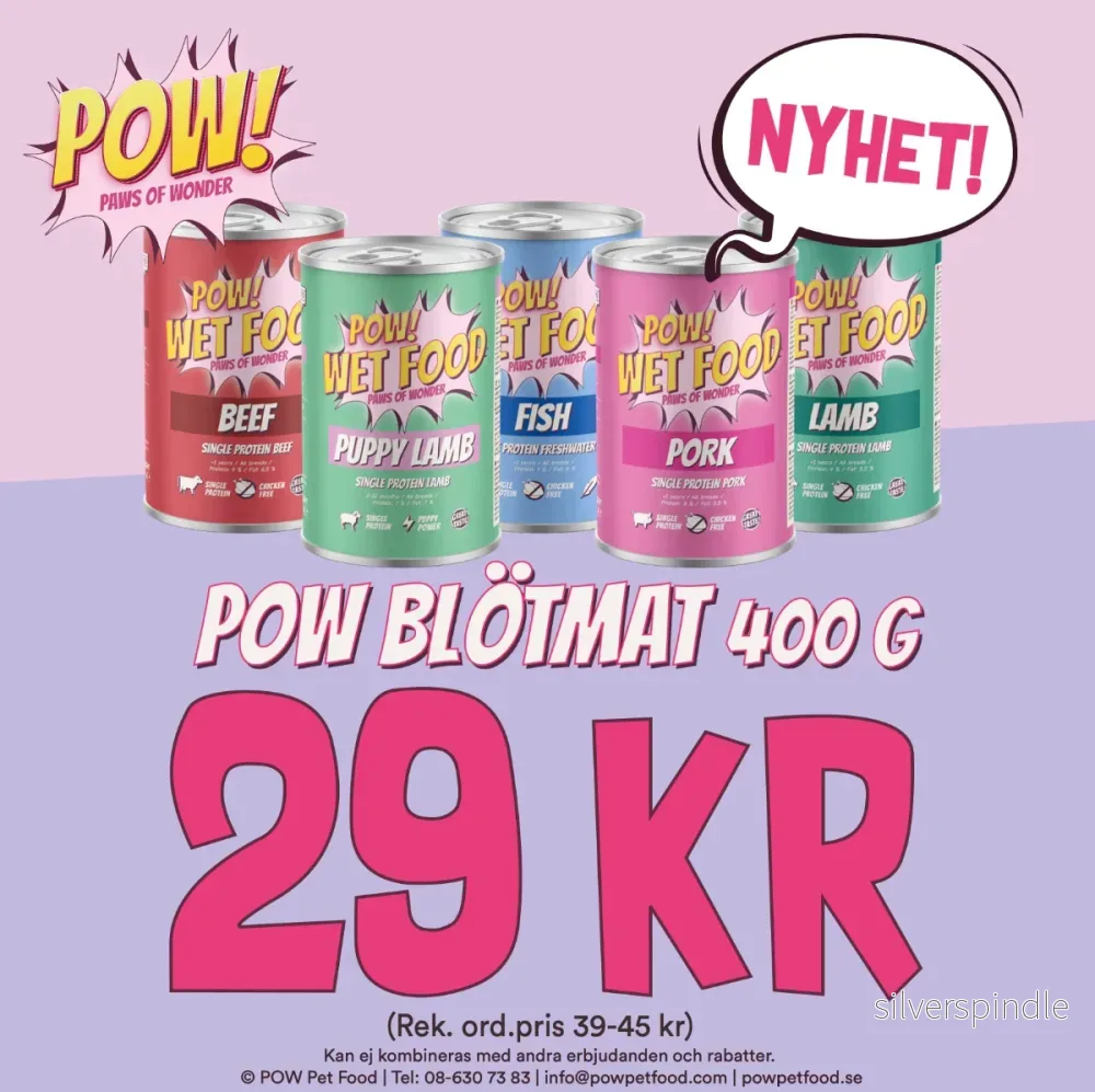 KAMPANJ POW DOG BLÖTMAT 400G KAMPANJ POW DOG BLÖTMAT 400G
