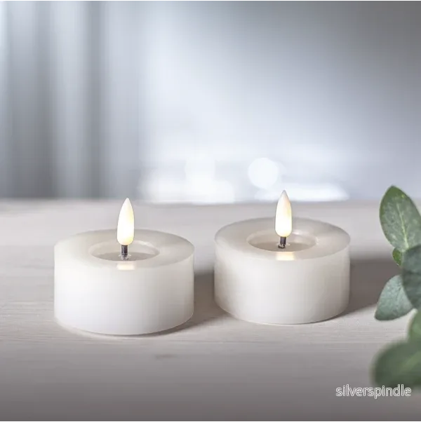 Flamme flow 2-pack LED-ljus vit större värmeljus - Bild 2
