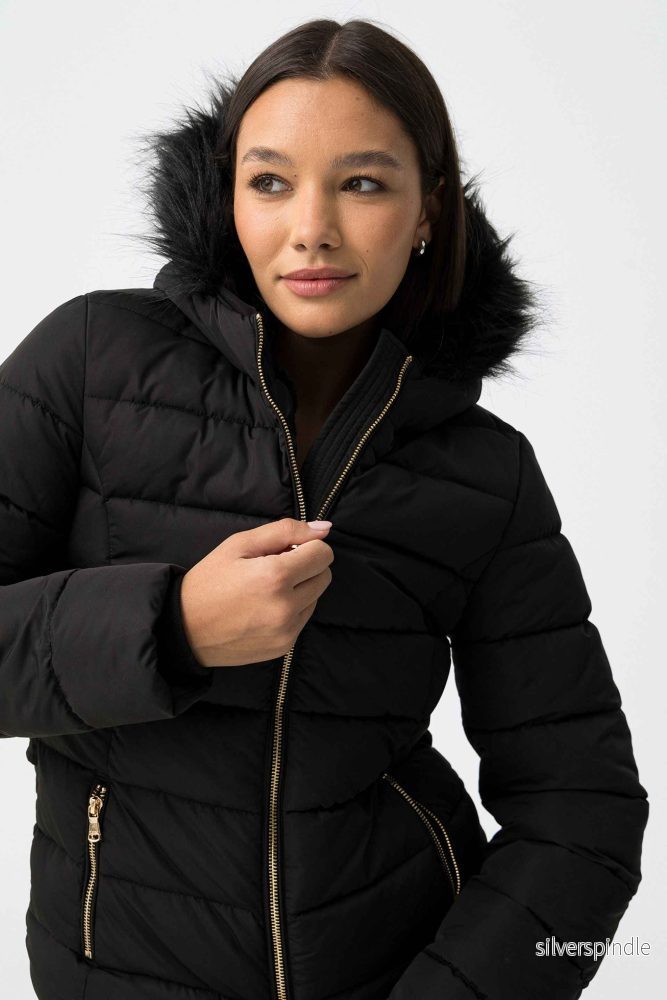 FEED BLACK PUFFER JACKET
