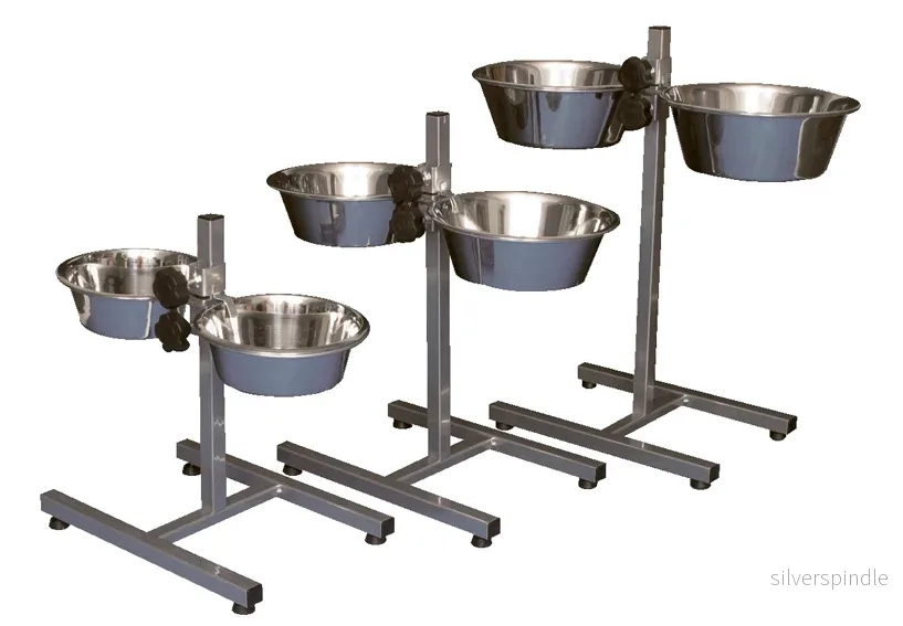 Matbar ställbar 50 cm inkl skålar 2×2,8 L Matbar ställbar 50 cm inkl skålar 2×2,8 L