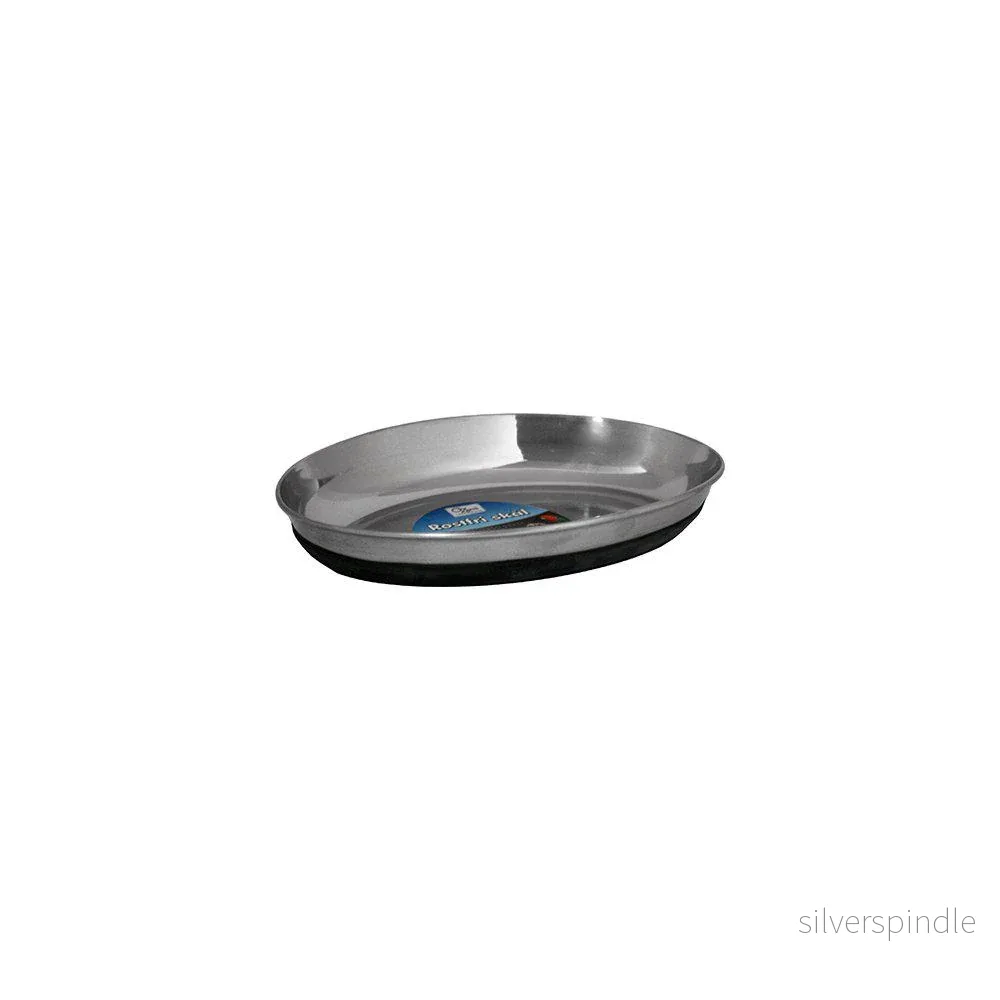 Kattskål Rostfri Anti-slip Oval Svart 250ml