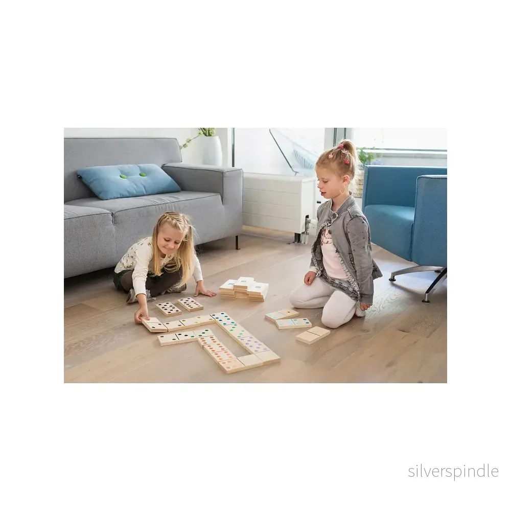 BS Toys Giant Wooden Dominoes – Stort Dominospel i Trä - Bild 2