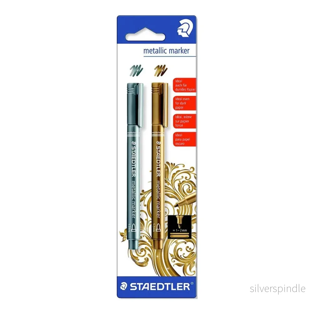 Staedtler Metallpennor 2 -pack Guld och silver