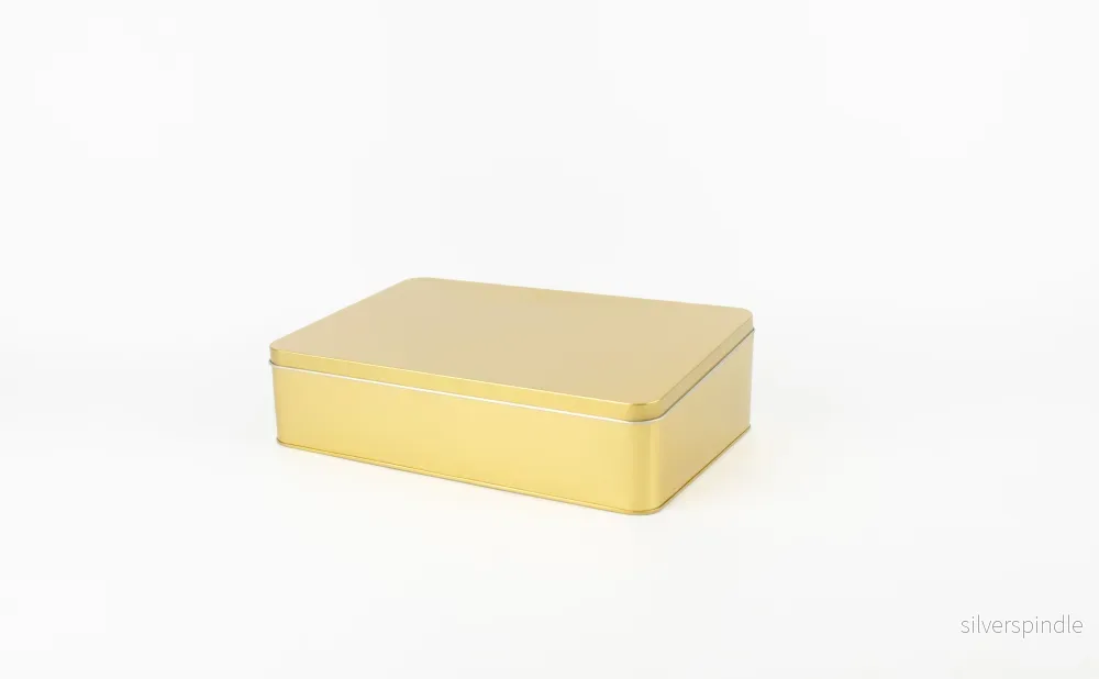 Presentlåda med lock i metall - Guld - Bild 2