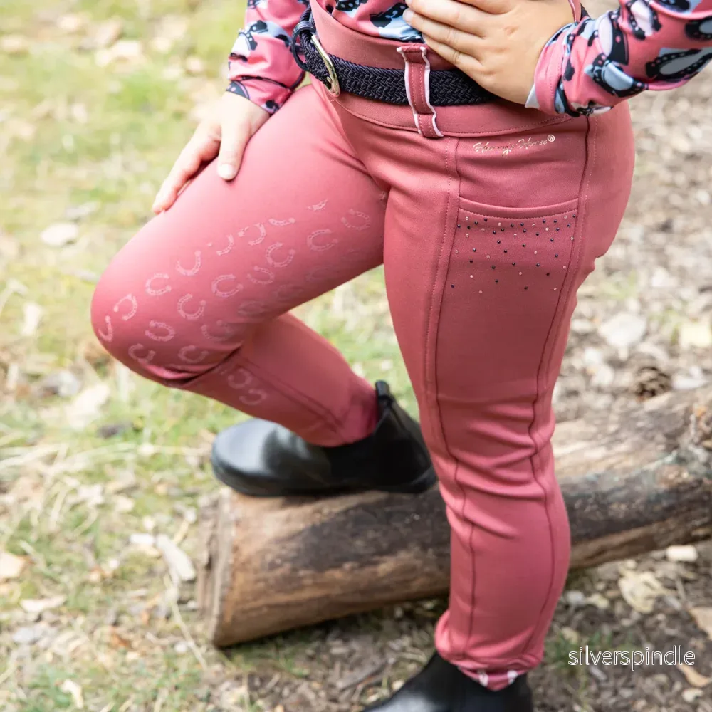 Ridbyxor Equitights Diva Mauvewood Full Grip